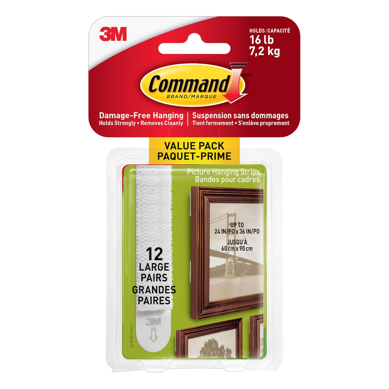 12 Packs: 12 ct. (144 total) Command™ White Large Picture Hanging Strips